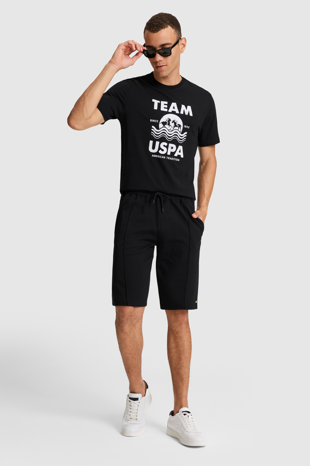 U.S. Polo Assn. Erkek Siyah Örme Şort 50327203-VR046