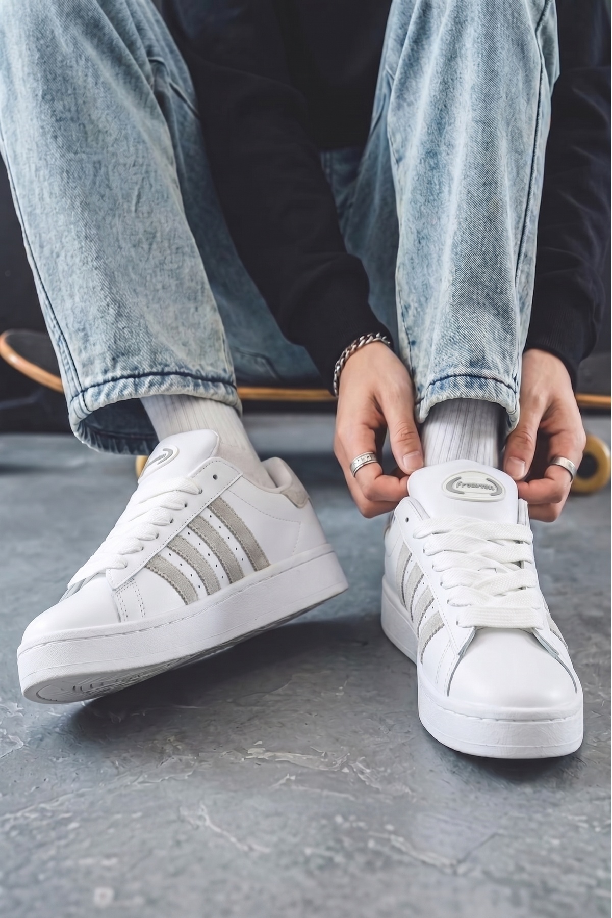 Freemax Dikişli Taban iç Tabanlık Garantili Sneaker Spor Ayakkabı Cmp88 Beyaz Buz görsel 7