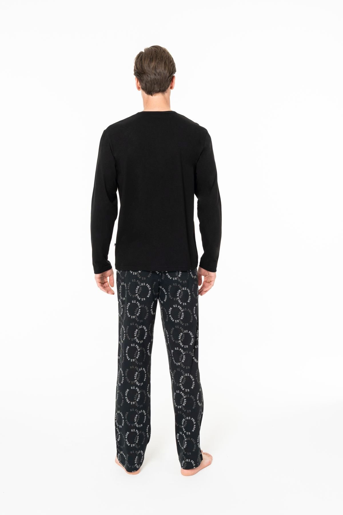 ست پیژامه و لباس خواب مردانه یقه گرد | یو اس پولو U.S. Polo Assn. 50318609 TR - تصویر 2