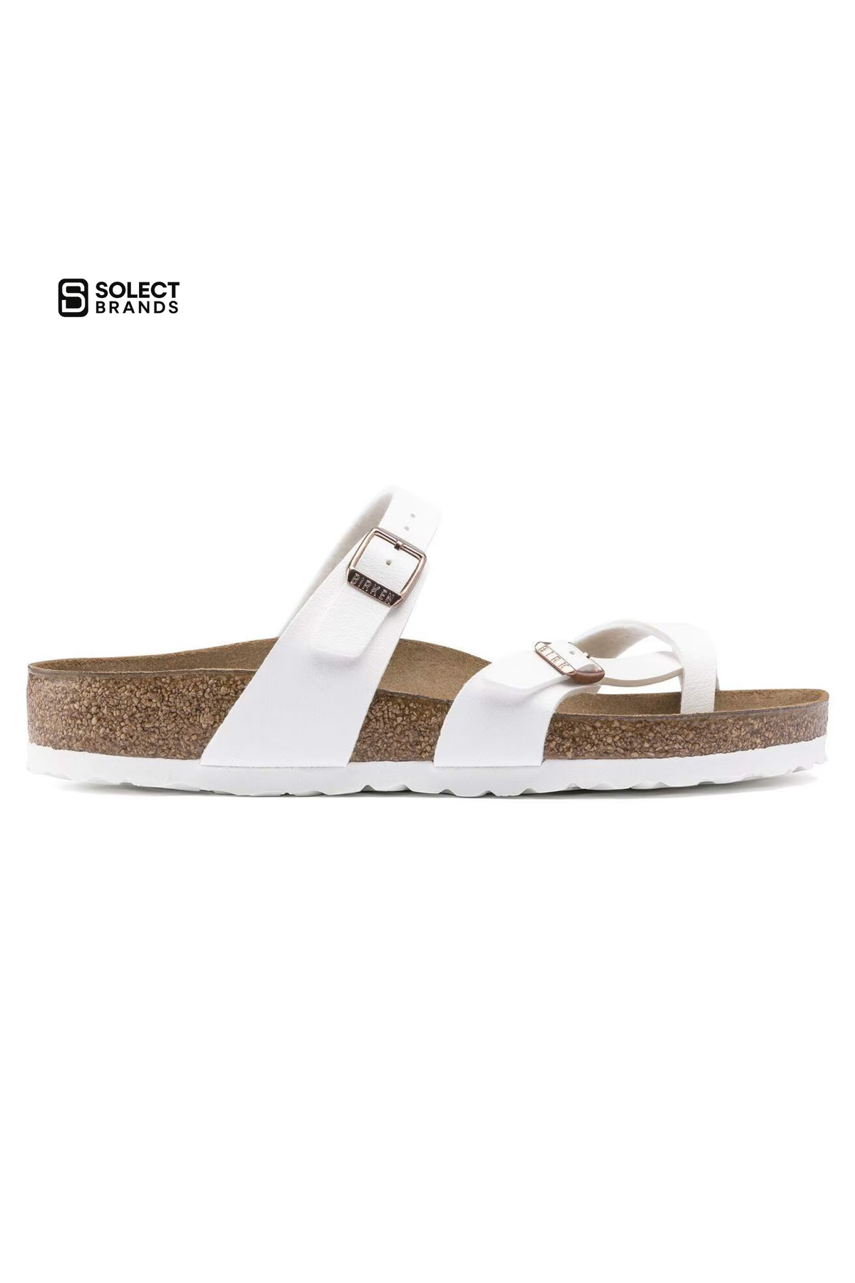 دمپایی زنانه سفید مایاری 1014190 بیرکن استاک دمپایی Birkenstock