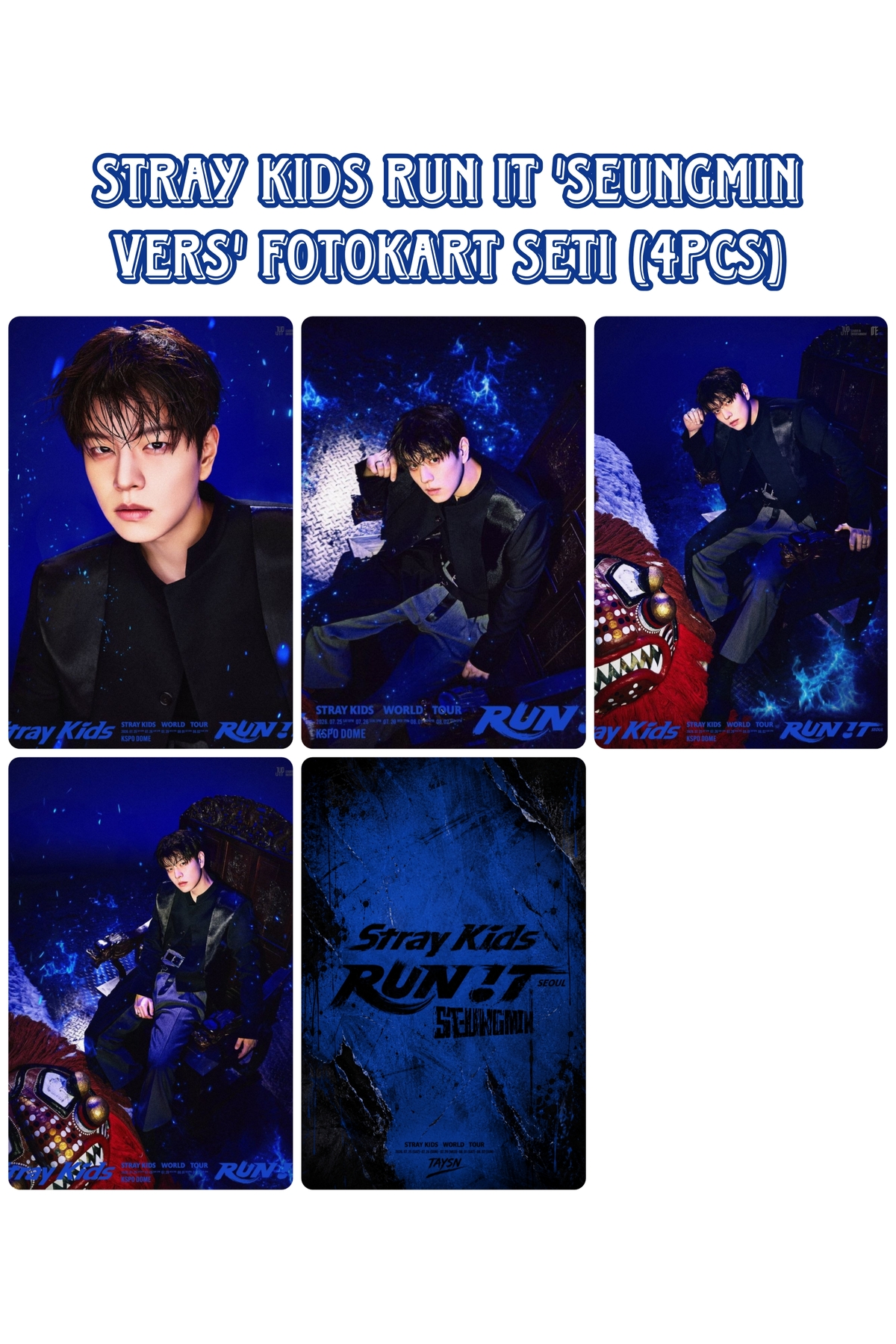 Sntay STRAY KİDS FOTOKART SETİ Seungmin 'Run it bias vers