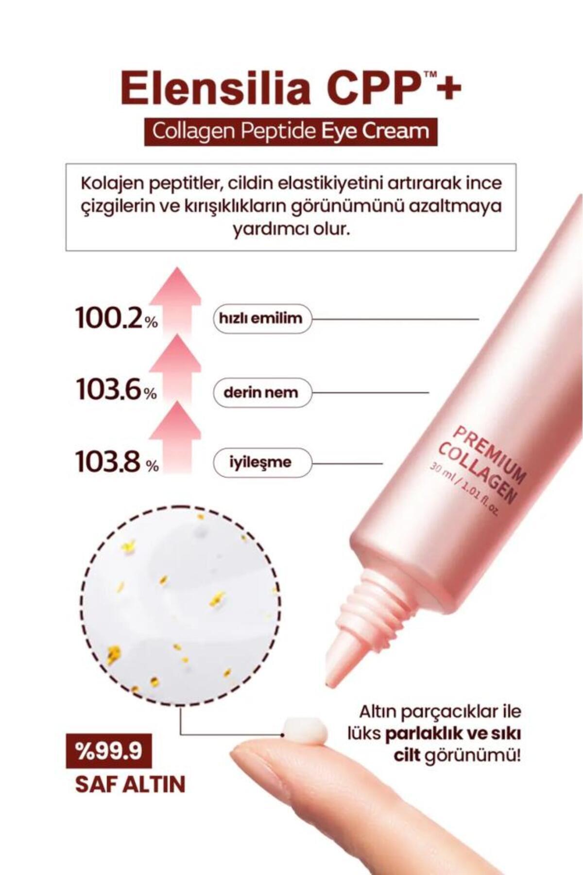 Premium Kolajen Elensilia 3. Nesil Göz Kremi Elensilia CPP Premium Collagen Peptide Eye Cream 30ml — 8809684000885 — تصویر 4 از 7