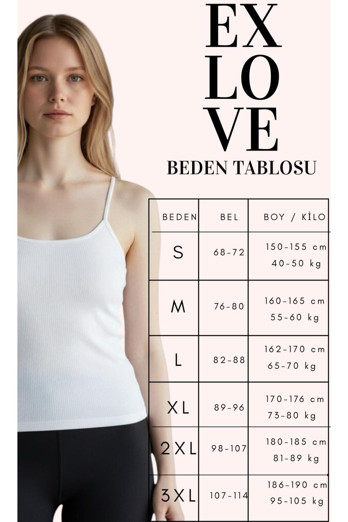 ExLove 4'lu Paket İp Askılı Pamuklu Atlet, Esnek, Yumuşak Kumaş, Günlük Kullanım İç Giyim görsel 4