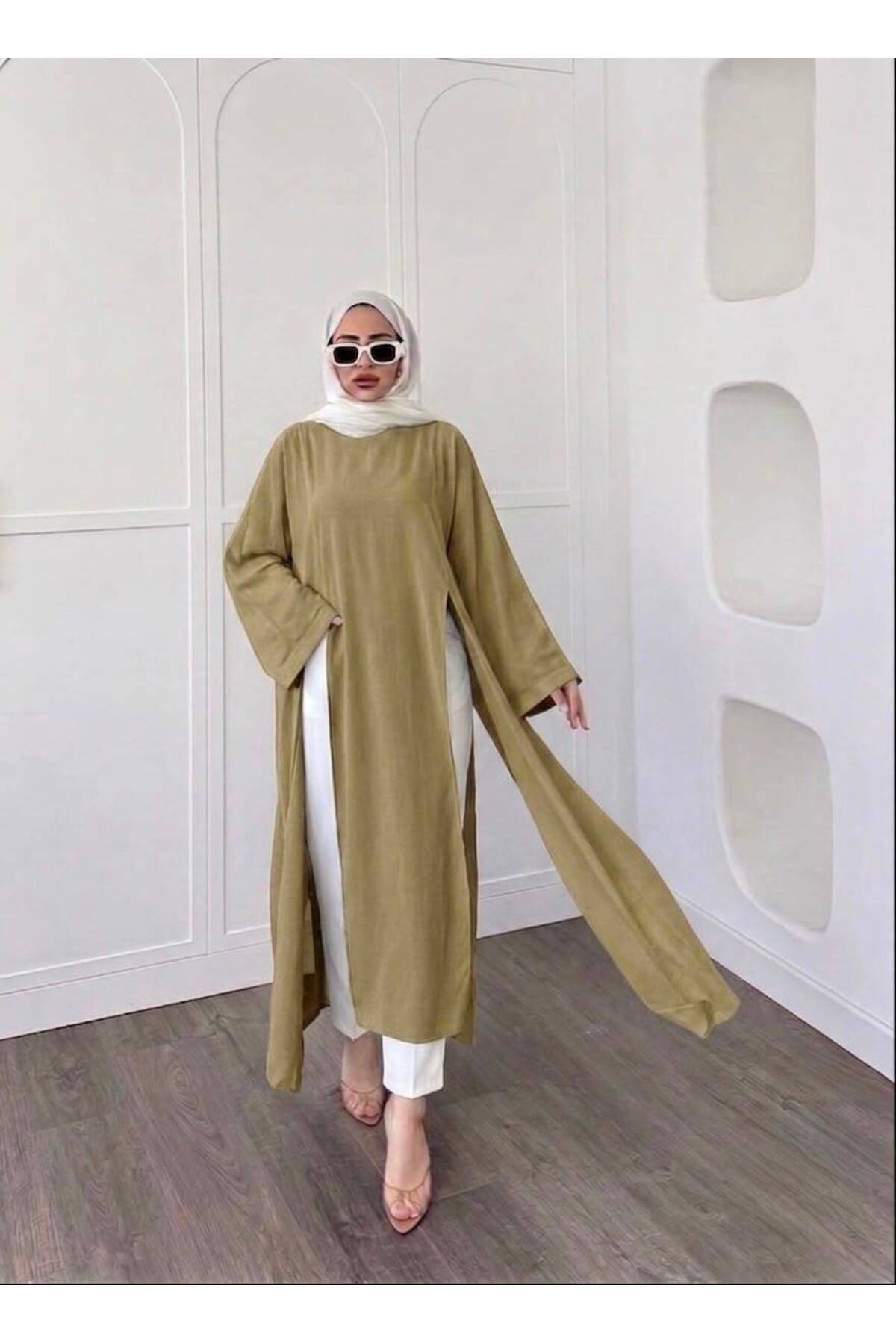 Rose Design Boutique SİNDA UZUN YIRTMACLI ABAYA