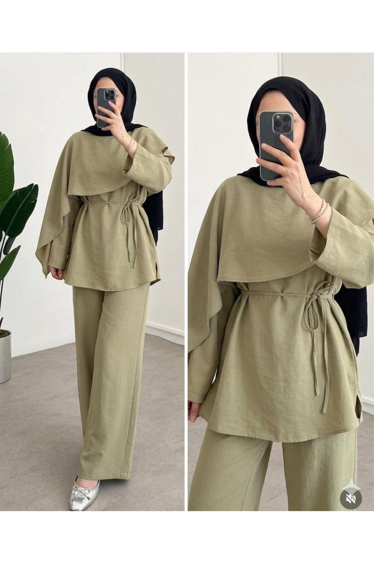 Rose Design Boutique LİFA PELERİNLİ TESETTÜR İKİLİ TAKIM
