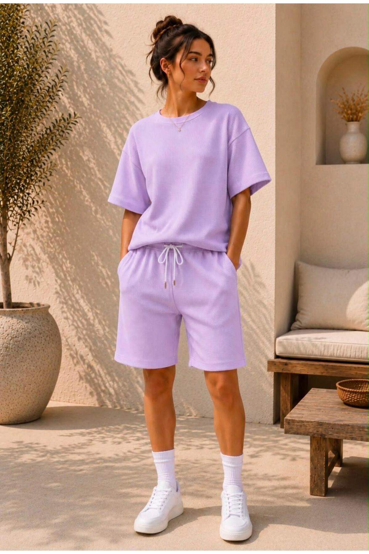 caddekombin Tricou Waffle pentru femei, cu picior larg, confortabil, cu croia...