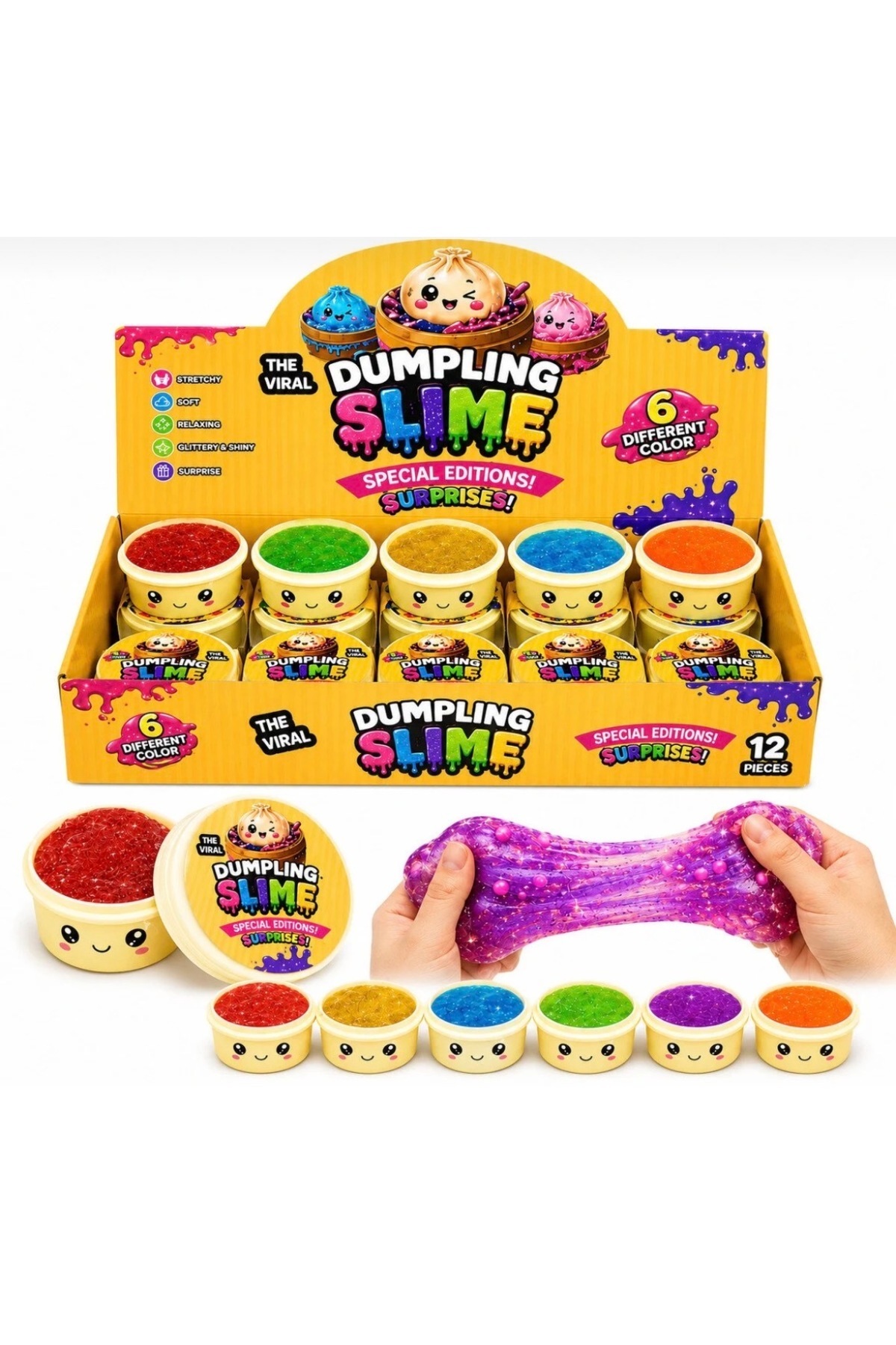 iz accessories 16 Dumpling kalpli veya yuvarlak Slime Sürpriz