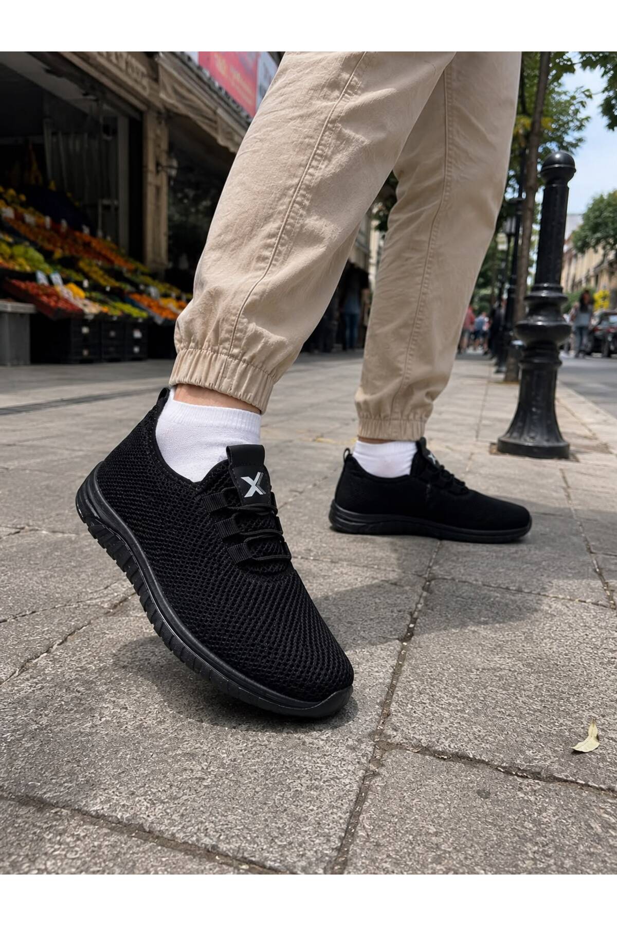 crybrands CRYB Günlük Rahat Hafif Fileli Unisex Spor Ayakkabı, Kaymaz Taban Slip-On