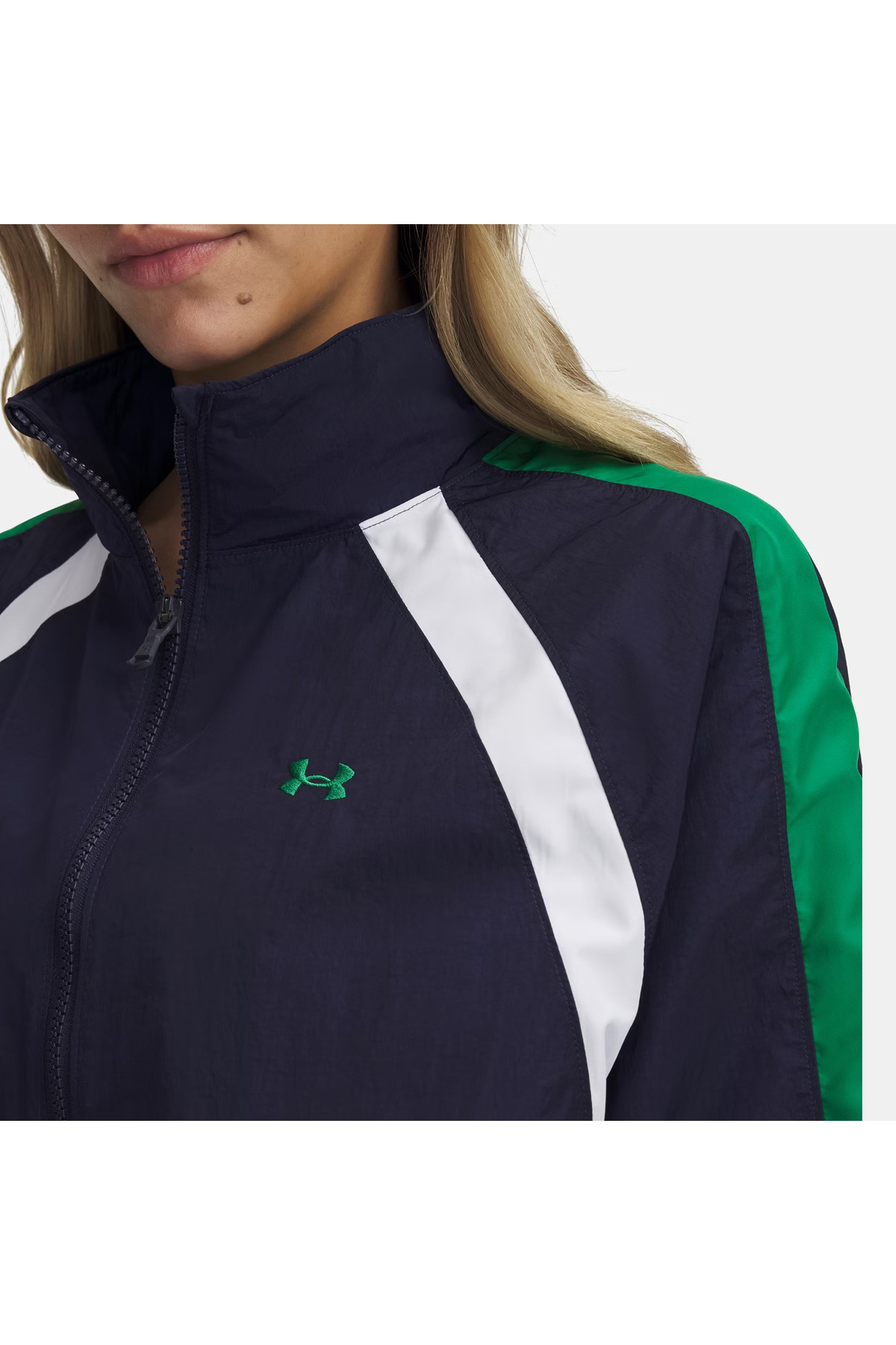 Under Armour Icon Crinkle Track Kadın Lacivert Ceket görsel 3