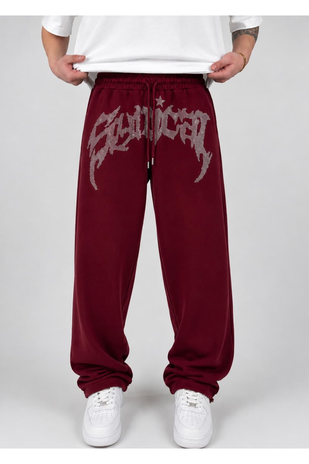 トップス swagginboyz Sweatpants L zaee Syncl Stoned Baggy Adjustable Leg Sweatpants - Trendyol