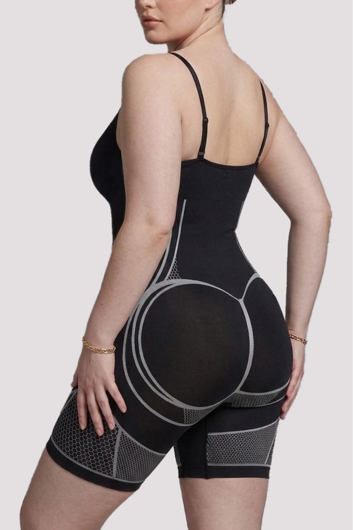SAUNA SUIT Kadın İyonizer Askılı Body Korse | Göbek Bel Basen Toparlayıcı | İnce ve Sıkı Görünüm | Göğüs Altı Agraflı Tam Boy Korse görsel 6