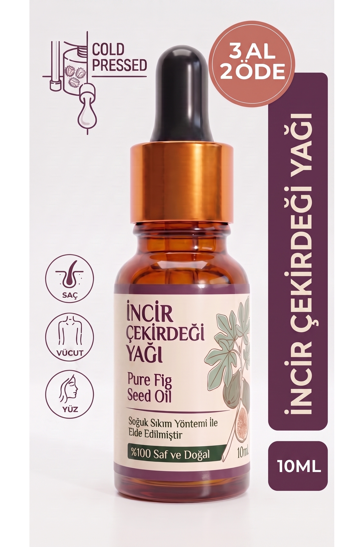 aktarloji İncir Çekirdeği Yağı 10 ml / Soğuk Sıkım / %100 Saf Ve Doğal / Fig Seeds Oil — A1-İncir-Çekirdeği-yag-10