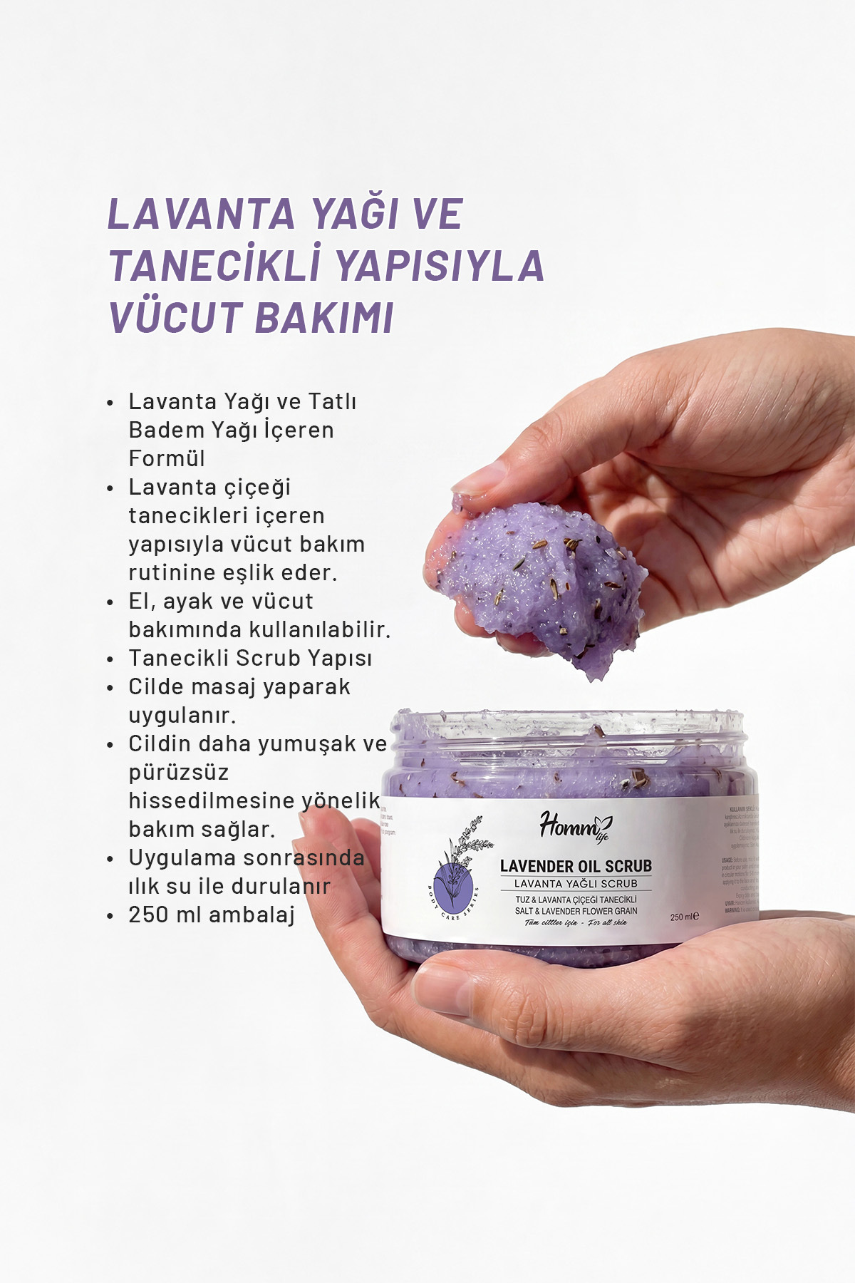 Lavanta Yağlı Bitki Tanecikli Scrub 250 Ml — SC 1304 — تصویر 2 از 4