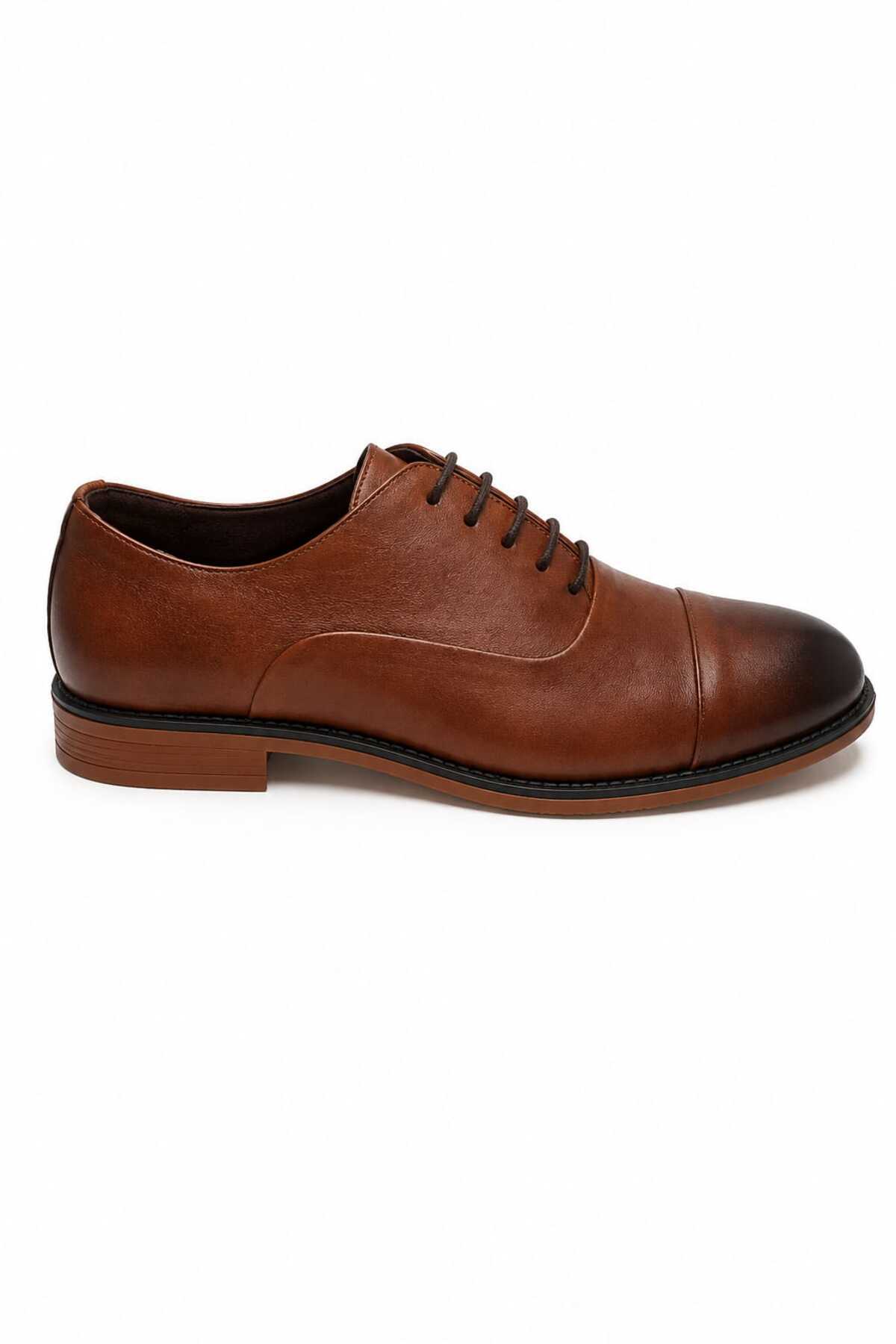 KİNGLE Milano Cap Toe Klasik Erkek Ayakkabı, Taba 2265 görsel 4