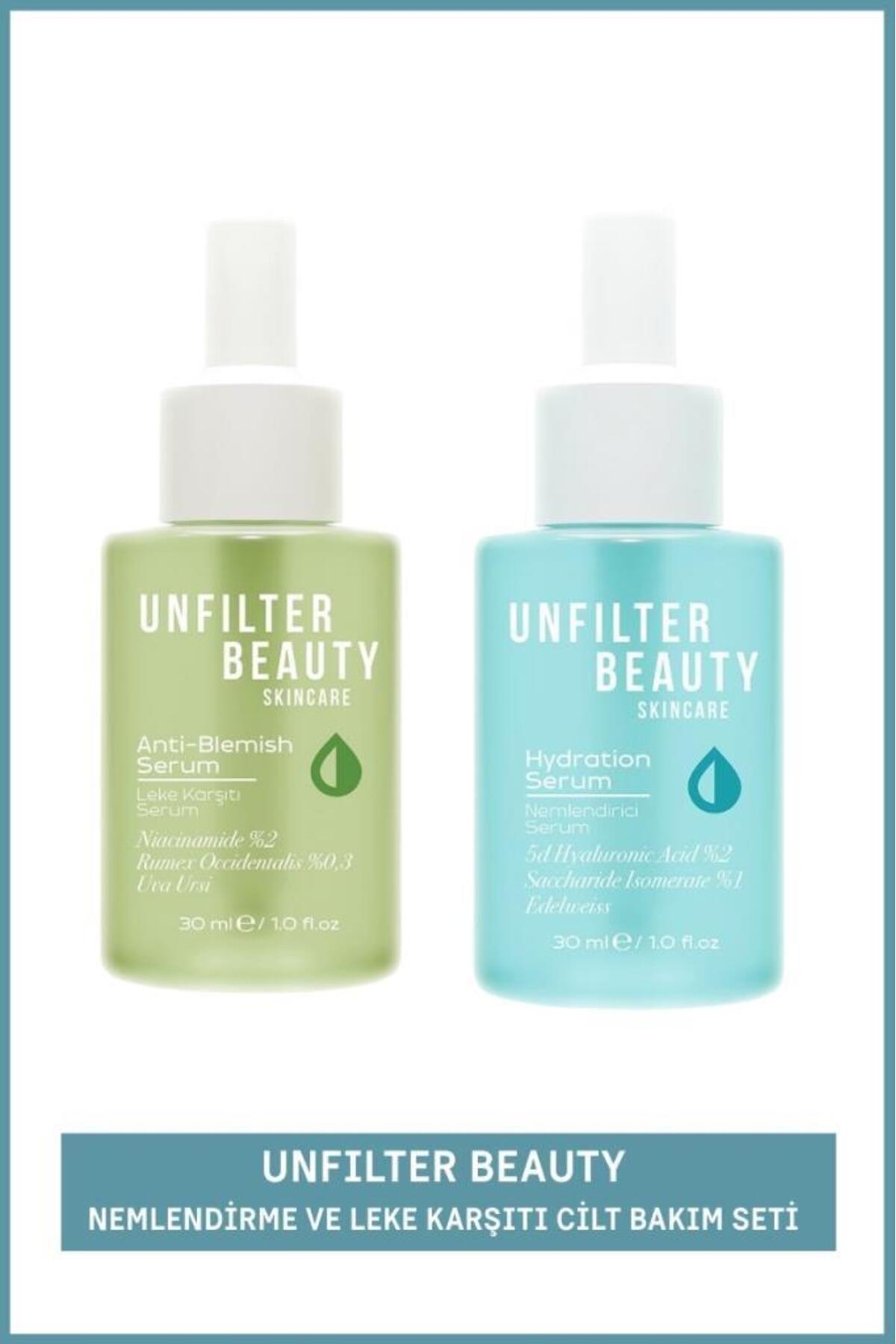 Unfilter Beauty Leke Karşıtı Serum 30Ml ve Nemlendirici Serum 30Ml Cil Bakım Seti — SETW1167