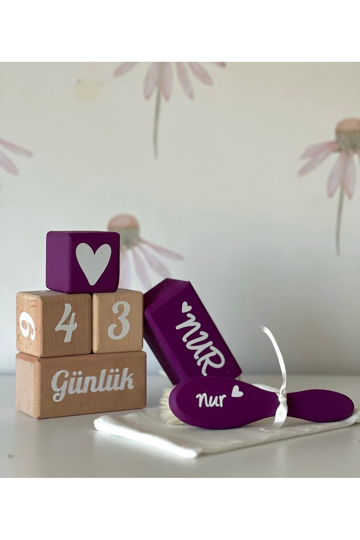 Mor ahşap küplü tam set
