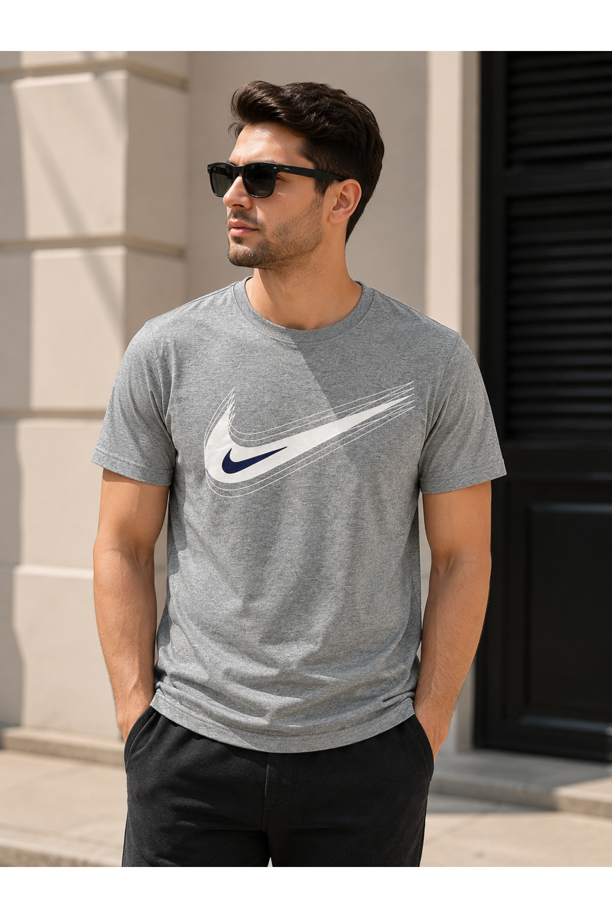 تیشرتمردانهNikeخاکستری تیشرتمردانهNikeخاکستری