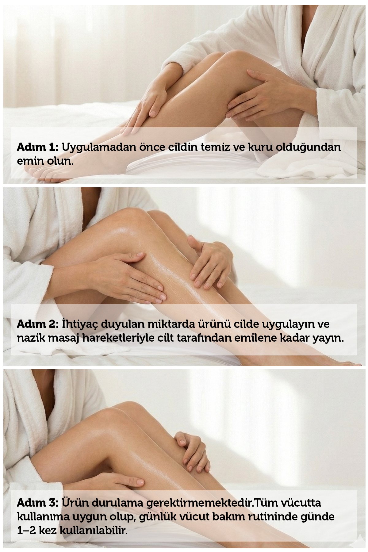 Vücut Bakım Yağı 100ml – Hızlı Emilen Yoğun ve Uzun Süreli Nemlendirici Vegan (%10 Organic Olive Oil) — VIT102 — تصویر 3 از 6