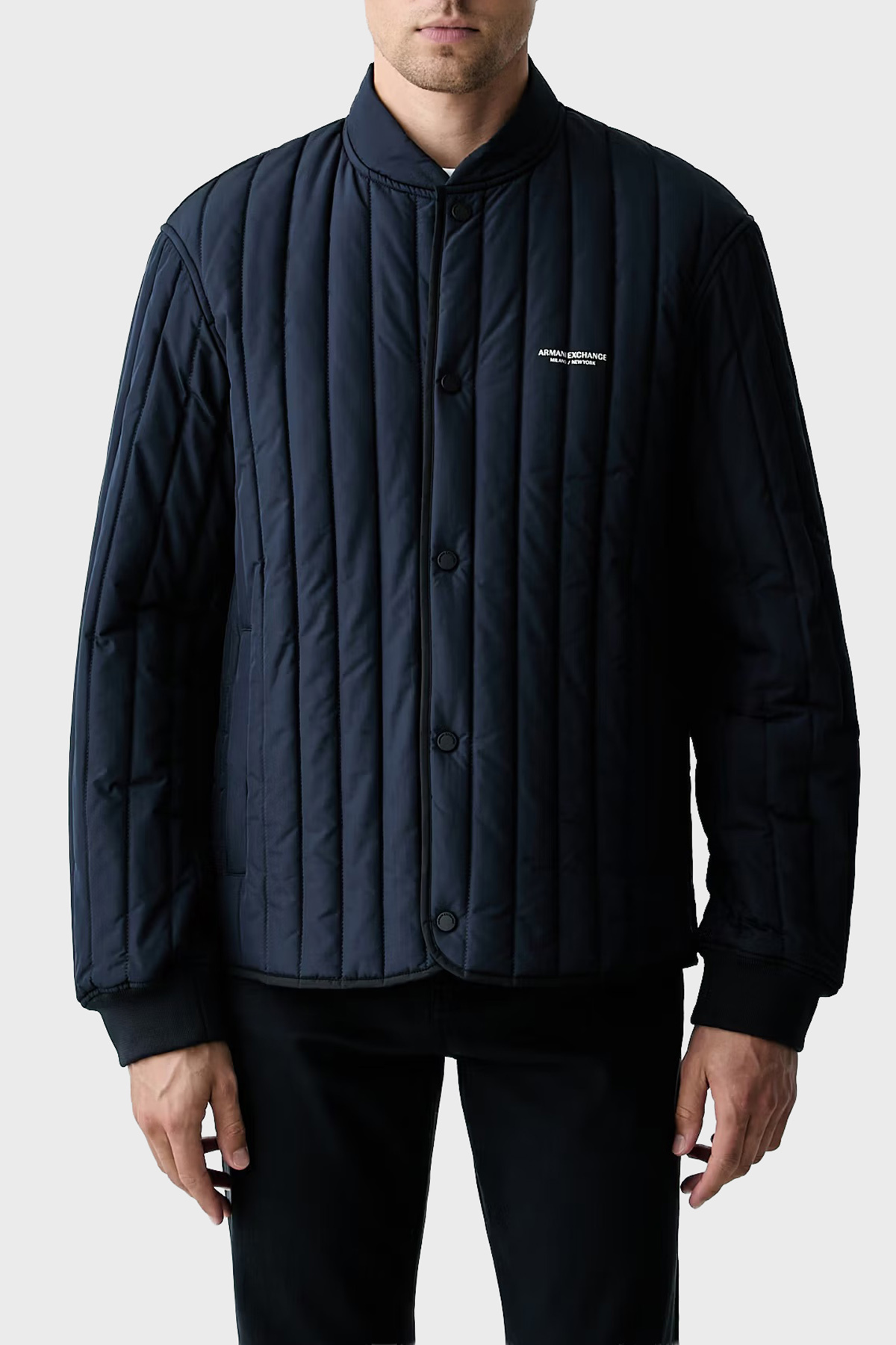 کاپشن مردانه یقه کالج معمولی لحافی XM003345 AF27309 UB101 آرمانی اکسچنج کت Armani Exchange