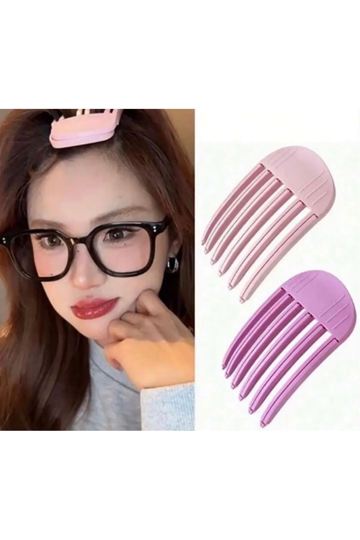 Saç Hacim Veren Sihirli Klips Büyük Boy 6 Dişli Saç Tepesi Dolgunlaştırıcı Aparat Hair Volume Clip — صورتی 262543805 — تصویر 3 از 4