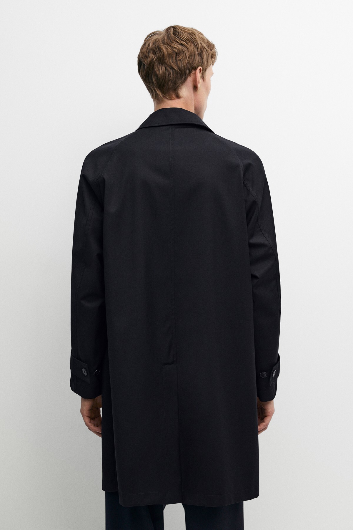 Massimo Dutti %100 yün trençkot görsel 3