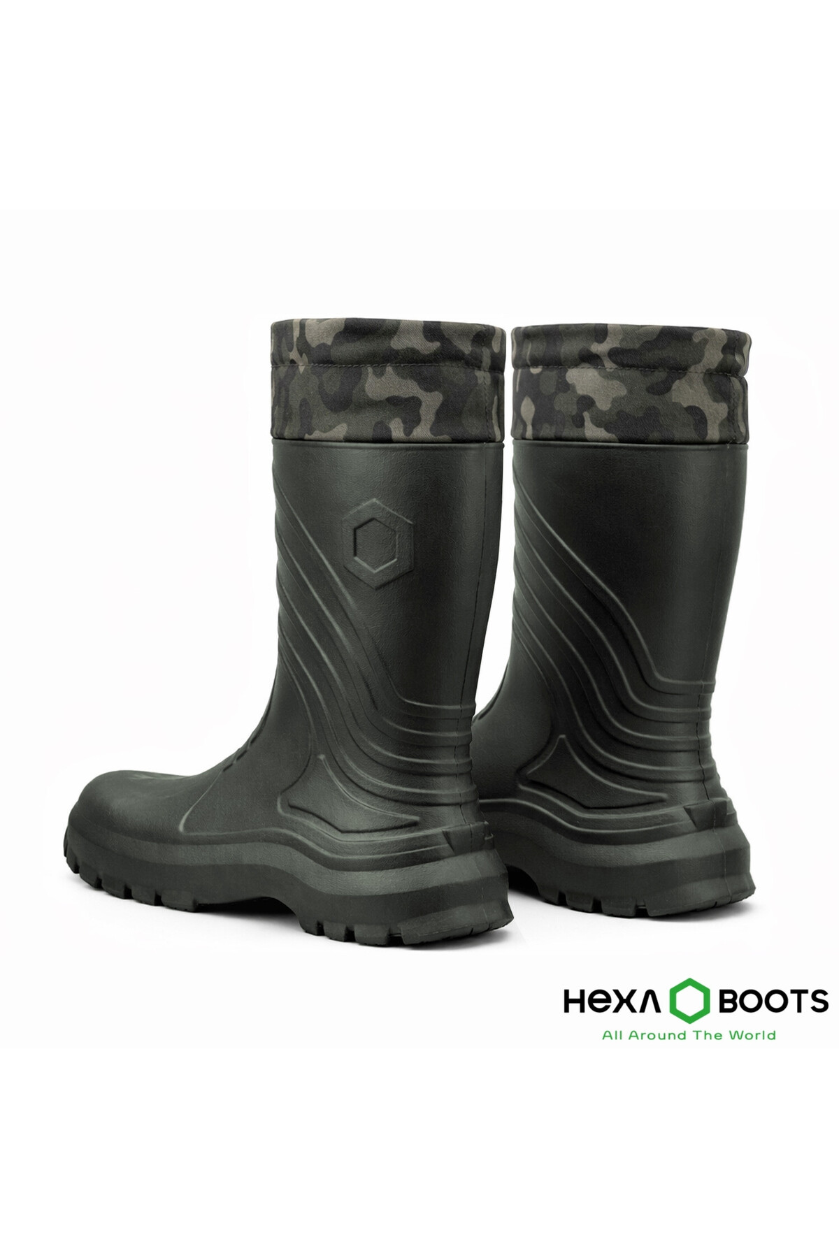 Genel Markalar Ultra Hafif EVA Uzun Avcı Çizmesi - Haki - Konçlu - Hexa Boots görsel 2