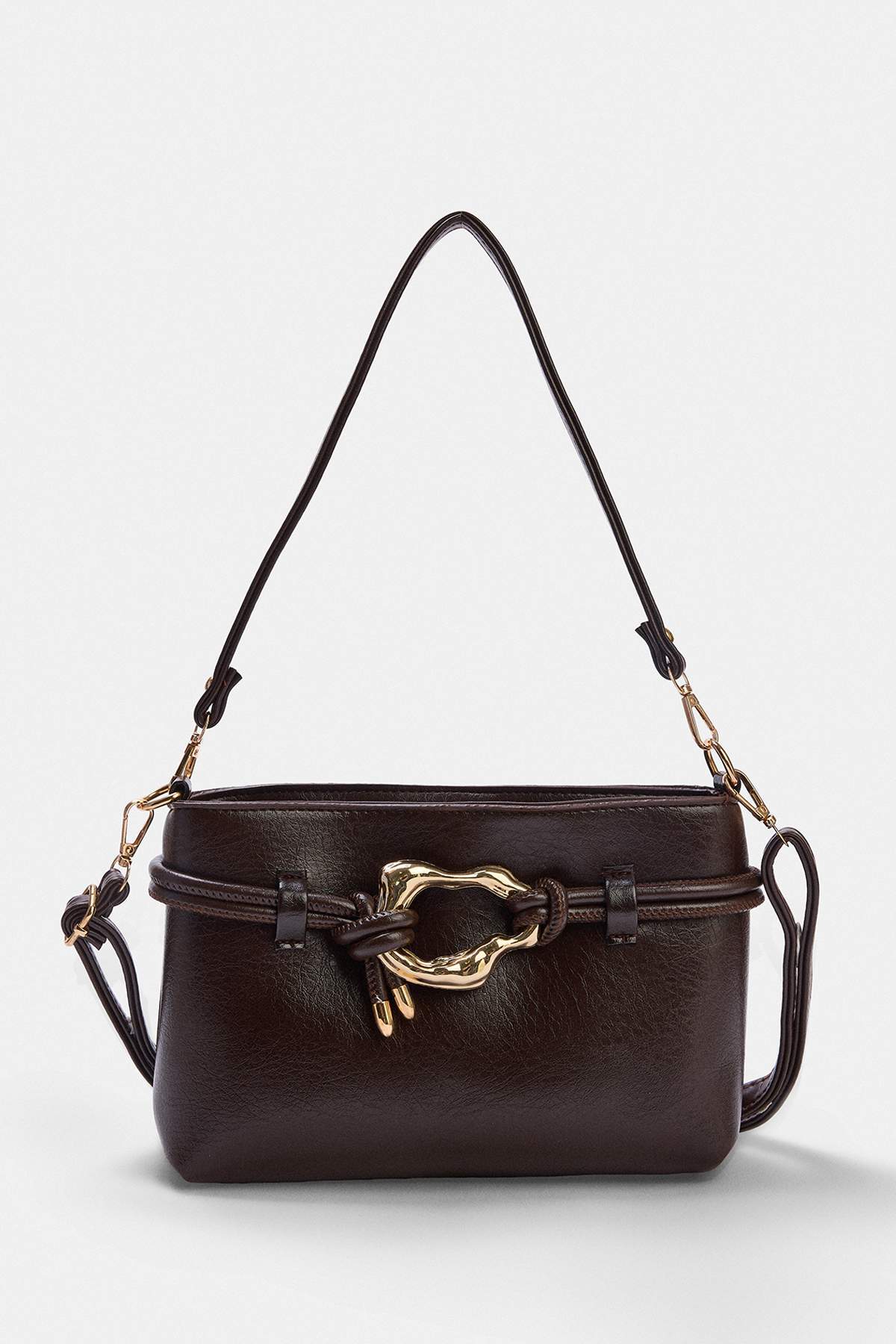 Trendyol Shoes Brown Buckle Detailed Women's Mini Shoulder Bag Takaw27Oc00012