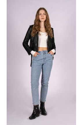 BEST OFFER Paperbag Charm Light Rodeo Kadın Jean Pantolon