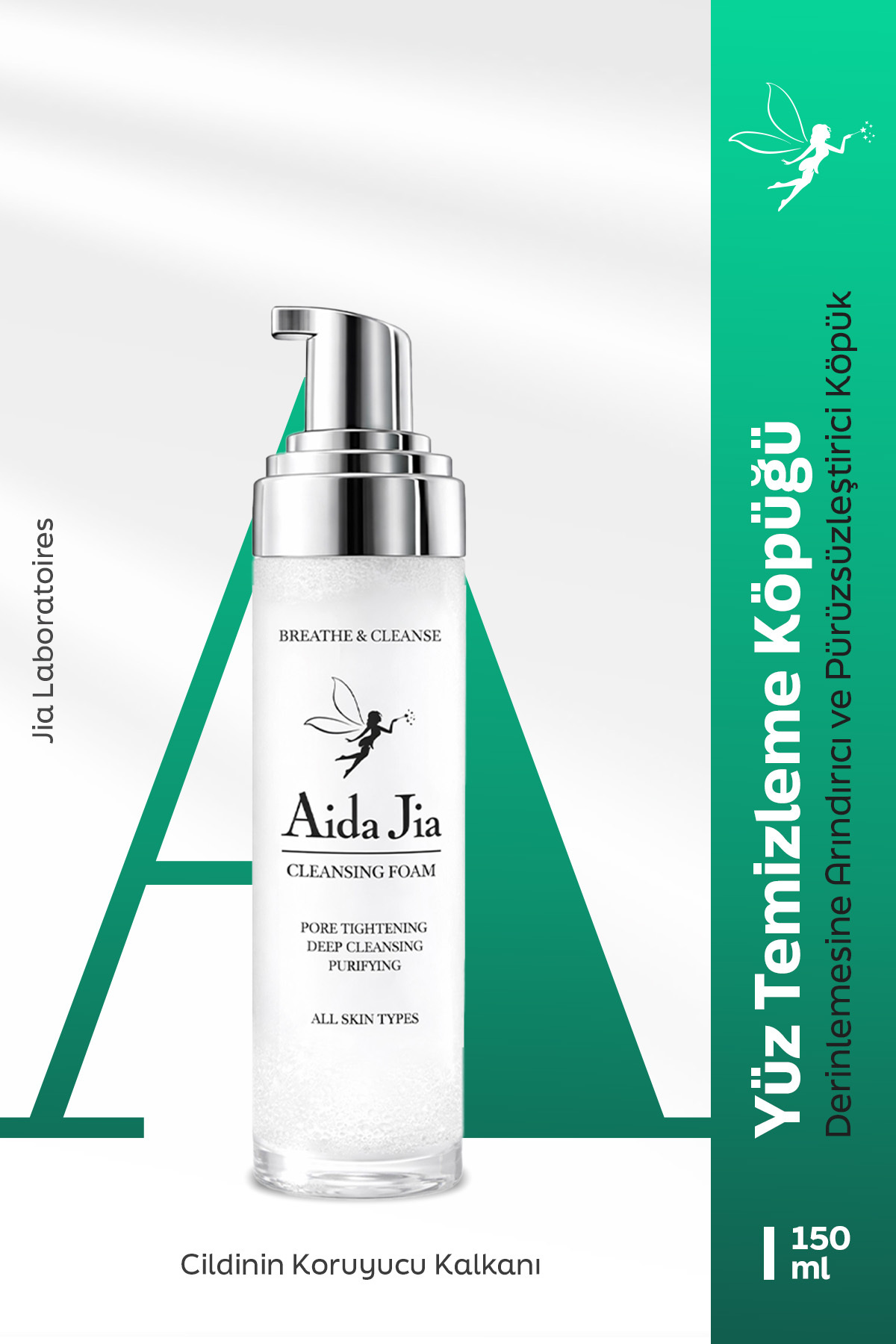 AİDA JİA Yüz Yıkama Köpüğü Nemlendirci Gözenek Sıkılaştırıcı 150ML — JİAKÖPÜK
