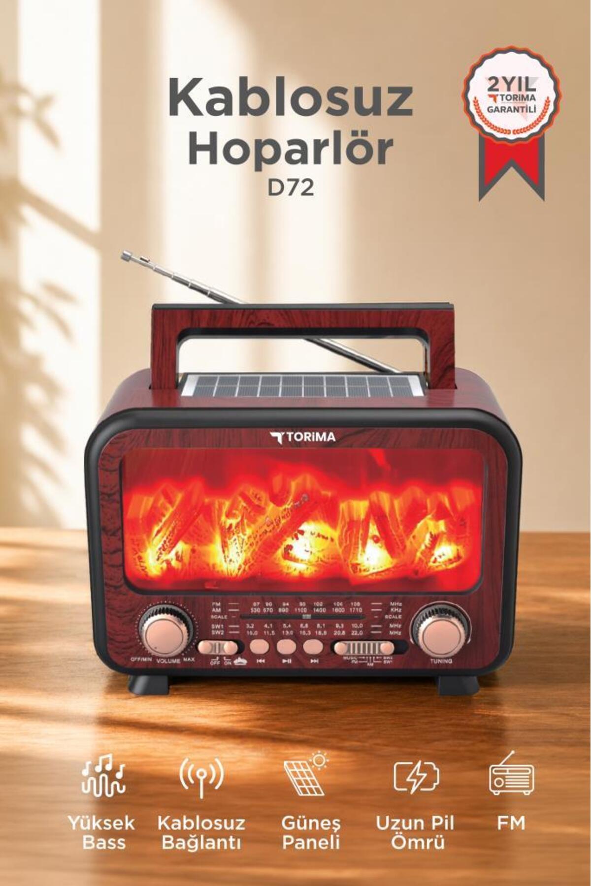 Siah & Yeshua Dapo ED 12インチレコード Torima Bluetooth Hoparlör Nostaljik Solar Panelli Speaker D72 Koyu