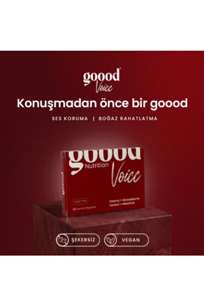 Goood Nutrition Goood Voice Boğaz Rahatlatıcı Bitkisel 24'lü Pastil (Ses Koru...