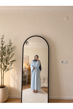 MODA Fırfırlı Mavi Elbise