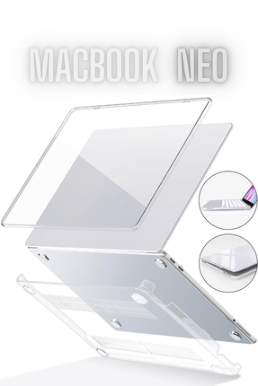 TEKNETSTORE Macbook Neo 13 inç A3404 Uyumlu Kılıf Kristal Kapak Şeffaf Parlak...