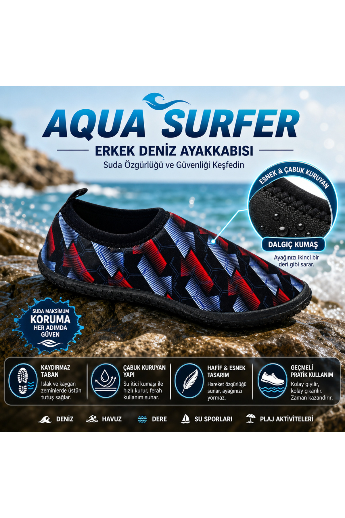 ÇİĞDEM KUNDURA Aqua Surfer | Unisex Deniz Ayakkabısı