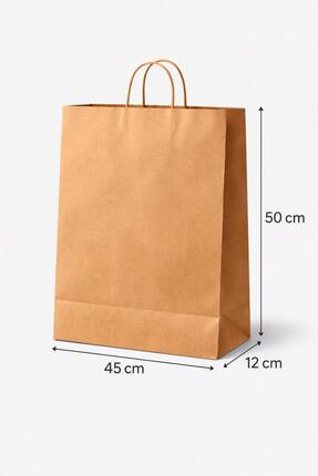 Kraft Çanta 31x12x41 ( 50 Adet ) ( Kağıt Poşet Çanta )