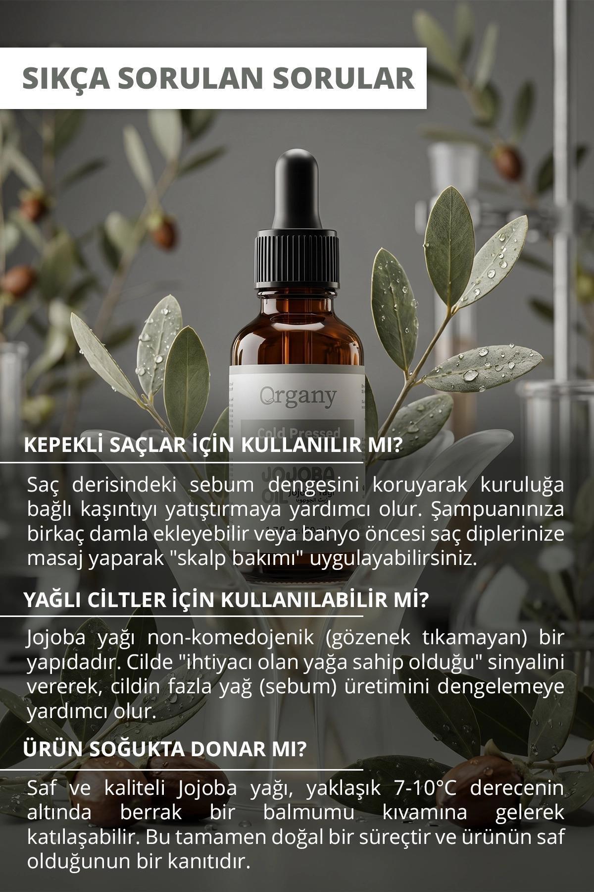Soğuk Sıkım Jojoba Yağı %100 Doğal Gözenek Tıkamayan Cilt ve Saç Bakım Yağı Jojoba Oil 50 ml — OGSY50JJ — تصویر 3 از 4