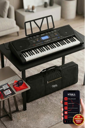 Midex Ps-4500 Tuş Hassasiyetli 61 Tuşlu Org Dijital Lcd Ekran Usb Mp3 (ÇANTA ...