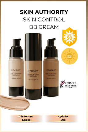 Feminist Cosmetics BB Krem SPF50 Yüksek Kapatıcı, Nemlendirici, Ton Eşitleyic...
