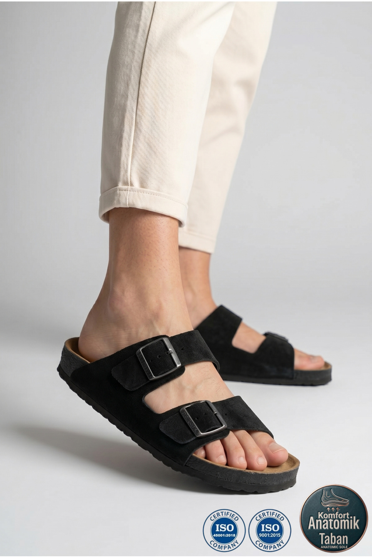 Roy Jones BreezeStep Arizona Ergonomik İki Tokalı Erkek Kadın Unisex Yaz Terliği görsel 2