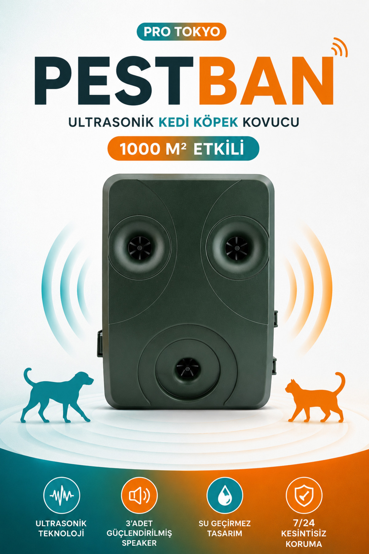 Tokyo Profesyonel Pestban 1000 m2 Etkili Kedi Köpek Kovar Kaçırıcı