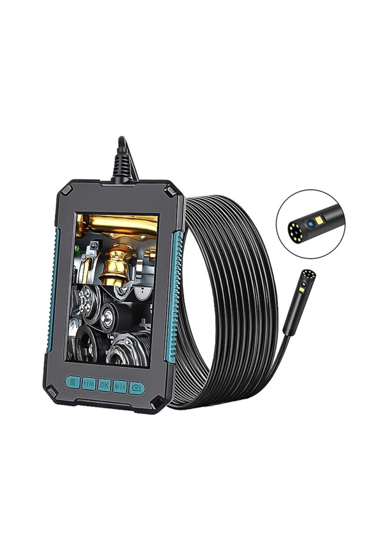 Sezy 10 Metre Endoskop Yılan Kamera Ip67 Su Geçirmez 4.3"Hd Ekranlı Ledli 2 Kameralı