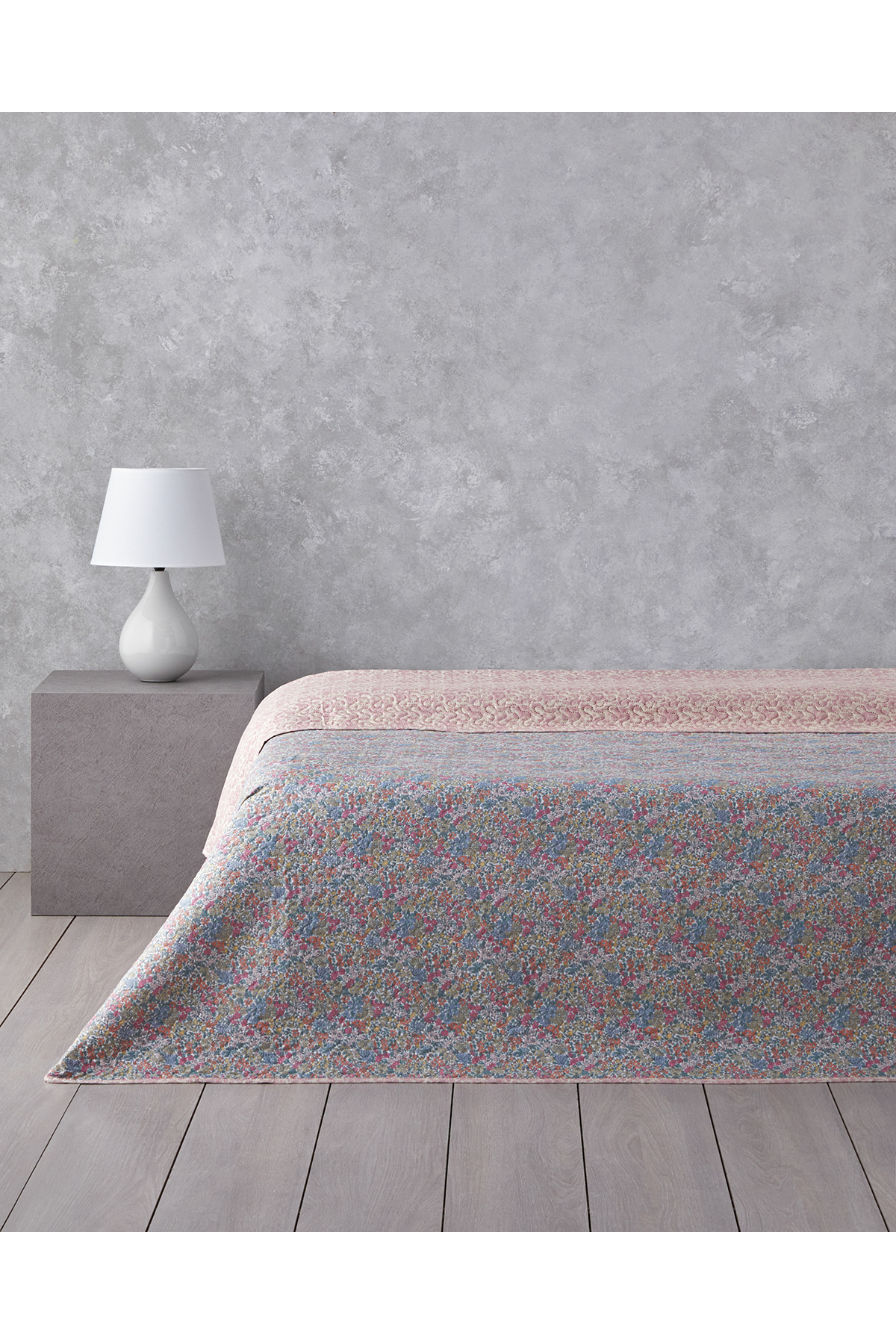 Floral Serenade Çift Kişilik Çok Amaçlı Örtü 200x220 cm Pembe