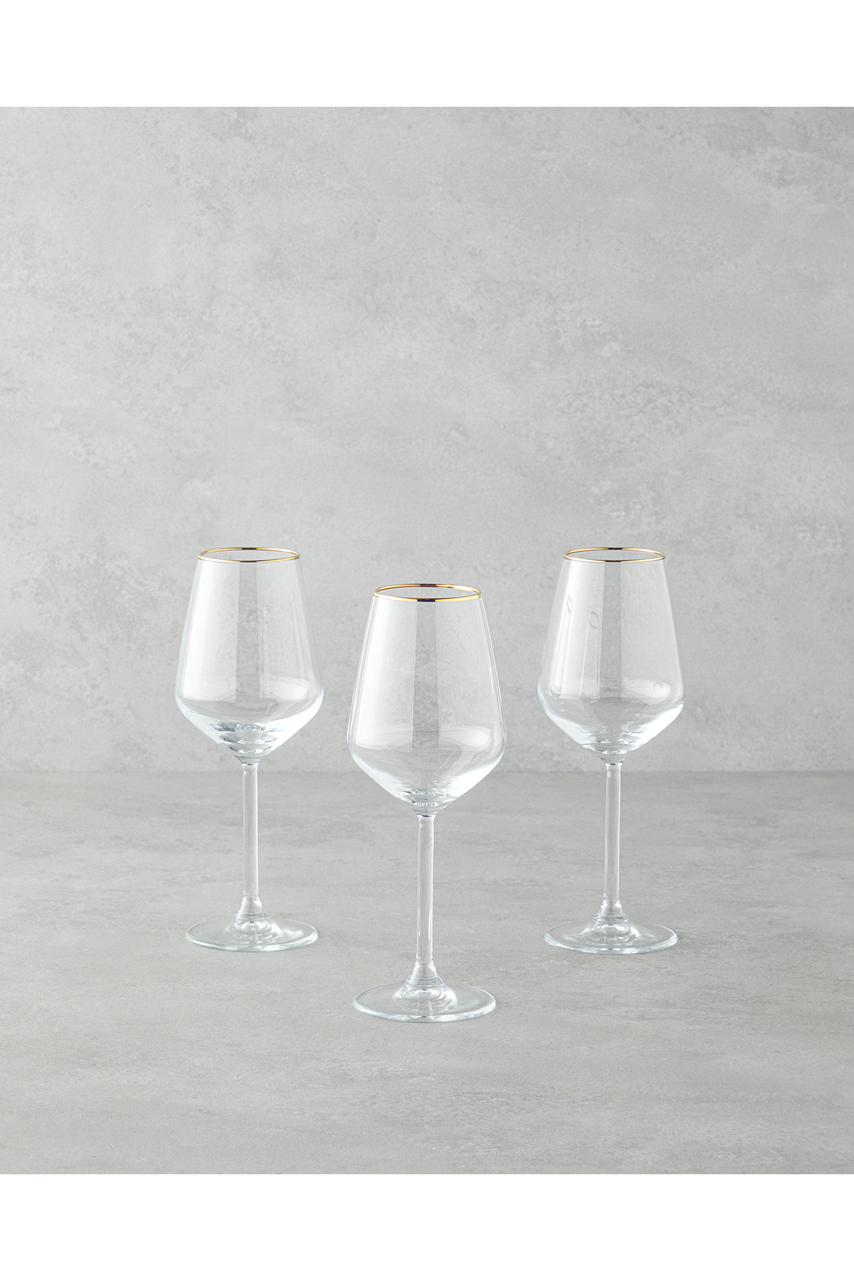 English Home Gleam Cam 3'lü Kadeh 350 ml Gold