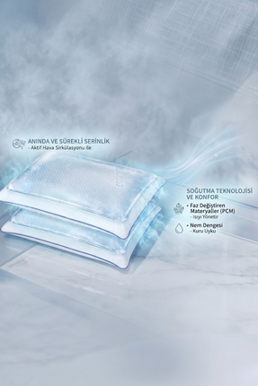 YONCA SLEEP ViscoCooling Hafızalı Soğuk Visco Yastık 60x40 cm Beyaz - 1 Adet