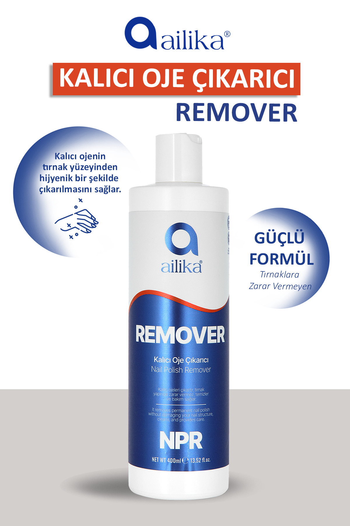 Remover Kalıcı Oje Çıkarıcı 400ml — سفید REMOVER