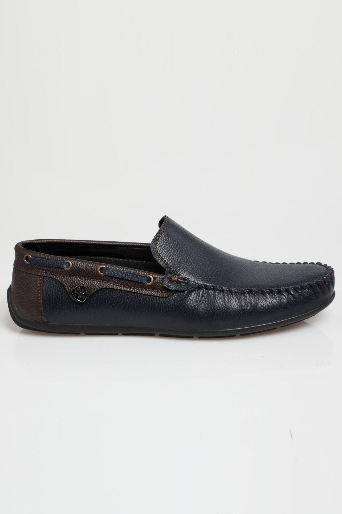 zincirport Erkek Lacivert Kahve Rog Loafer Ayakkabı görsel 6