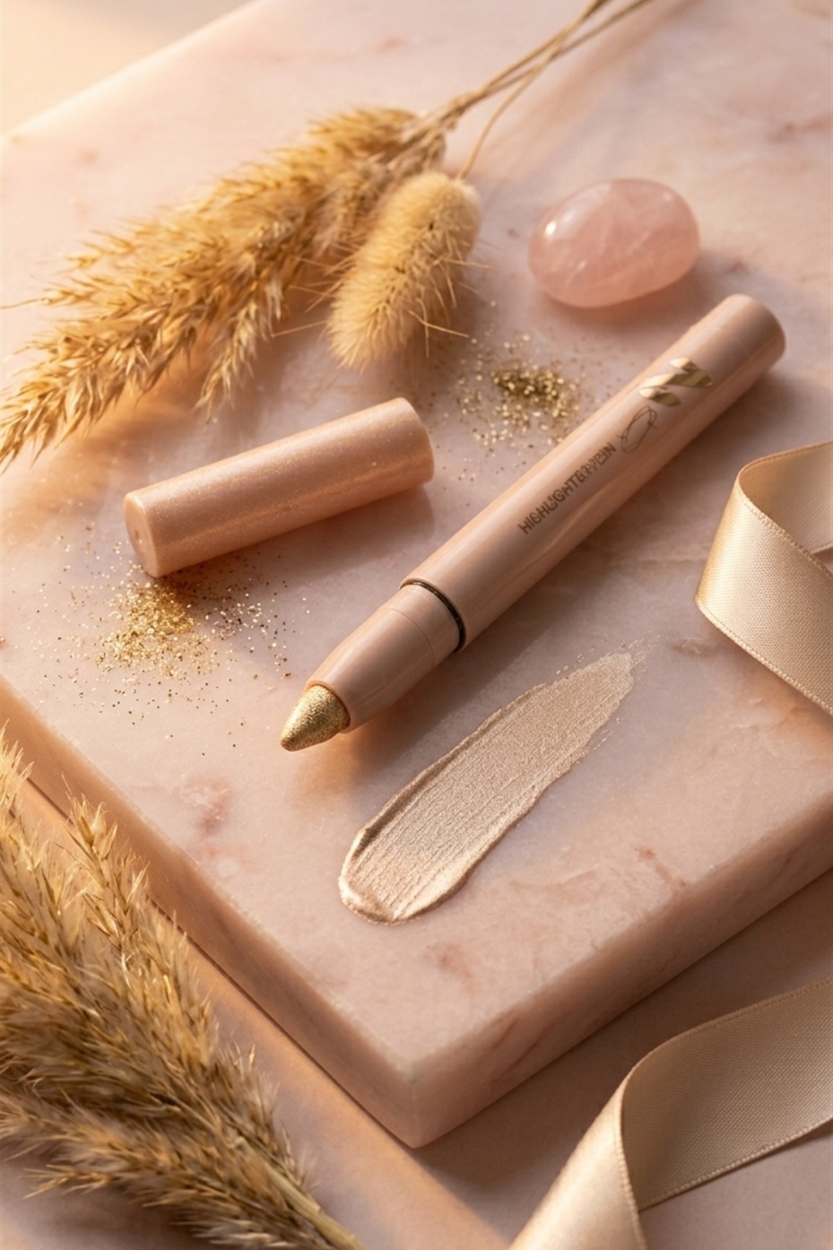 قلم هایلایتر ایلومینیشن ایلومینیشن استیک برای ظاهری طبیعی و درخشان — بژ MKR-445