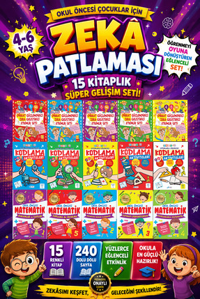 Harika Kitap 4 - 6 Yaş Matematik, Kodlama Ve Dikkat Güçlendirme Ve Zeka Geliş...