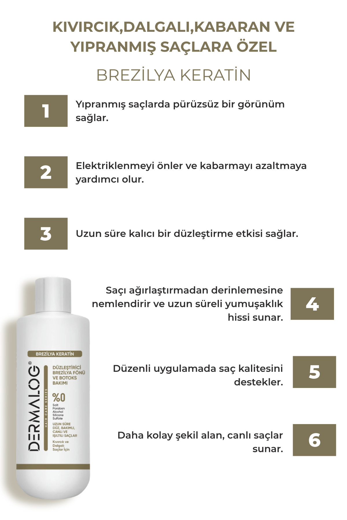 Brezilya Fönü - Keratin Bakımı & Botox Bakımı Kalıcı Düzleştirici Ve Onarıcı Bakım Seti — DRMLG16 — تصویر 4 از 9