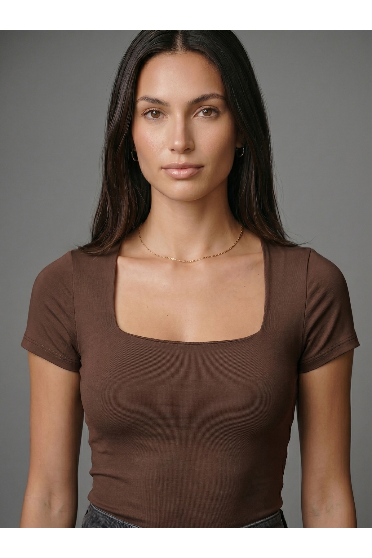 Kare Yaka Kısa Kollu Bodysuit 2